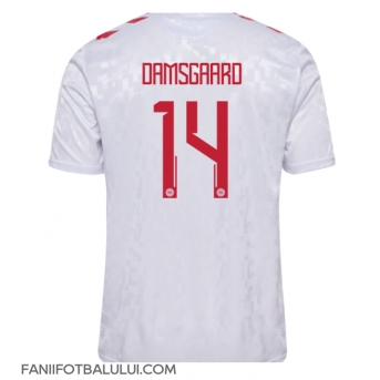 Danemarca Mikkel Damsgaard #14 Tricou Fotbal Replică European 2024 Barbati Deplasare